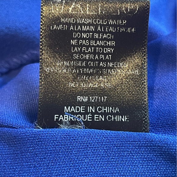 Belle Badgley Mischka Chelsea Mini Ruffled Cocktail Dress In Cobalt Blue Size 6 - Picture 6 of 8